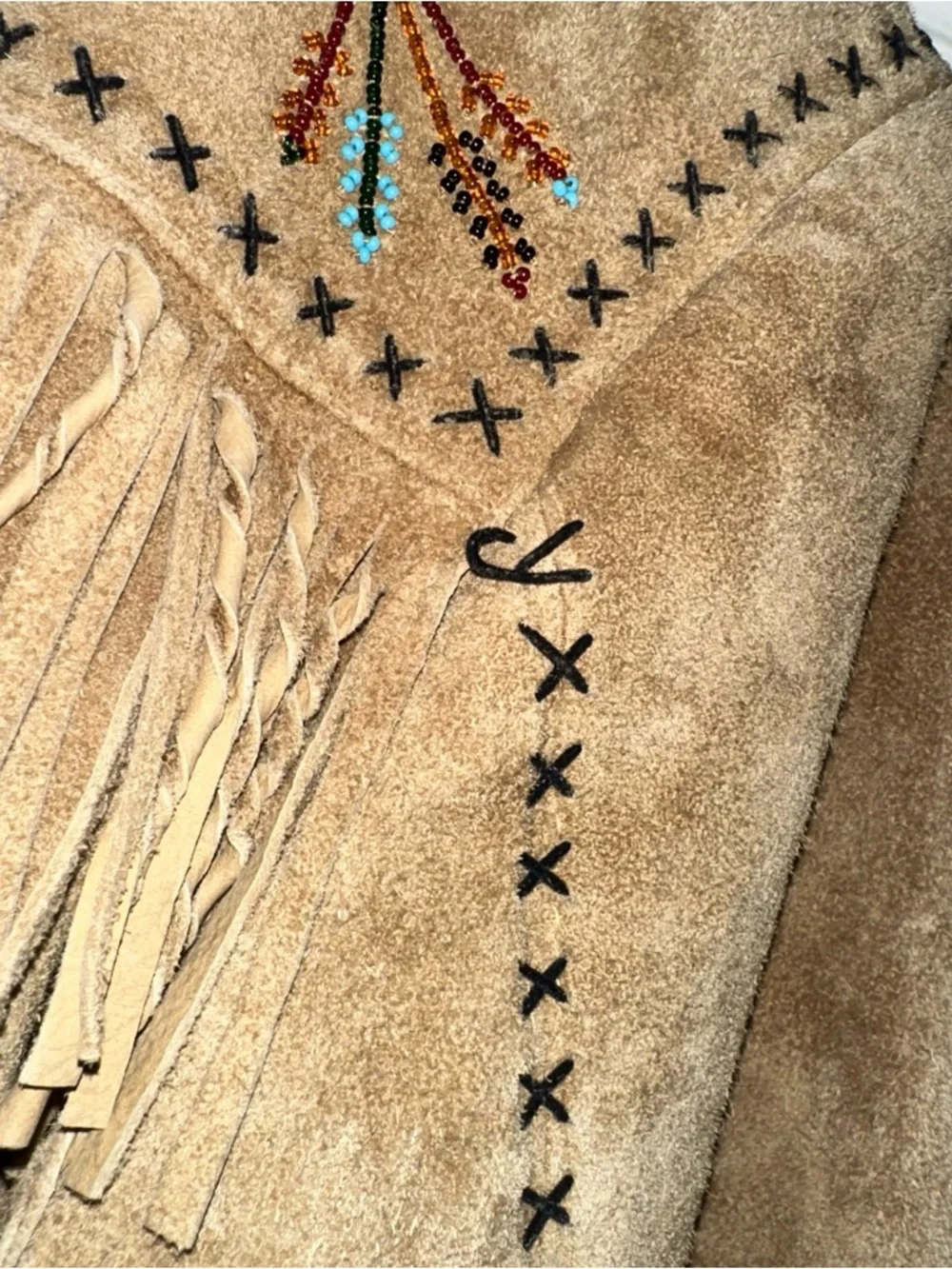 Vtg Double D Fringed Native American Style Jacket, medium - Picture 3 of 11